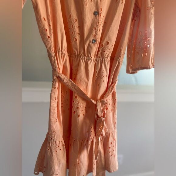 1.State eyelet embroidered puff sleeve dress - Picture 4 of 6